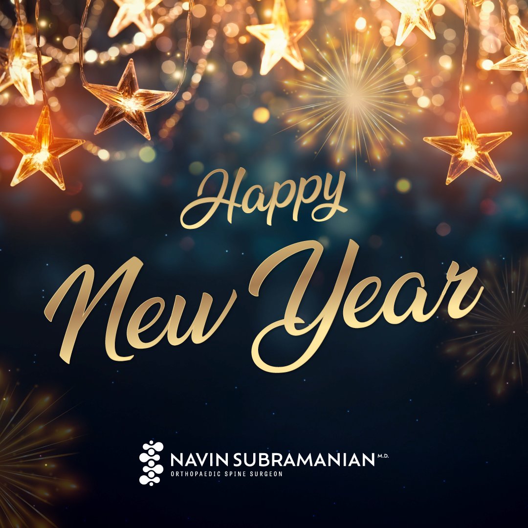 DrSubramanianMD's tweet photo. Cheers to a New Year of health, movement, and strength! 🎉 As we head into 2025, we’re here to keep you feeling your best. Happy New Year from our team to you!

#spinespecialisthouston#spinesurgery#backspecialisthouston#backdoctor#treatmentforlumbarspine#spinalmobility#spinalcare https://t.co/M5amMuaQ46