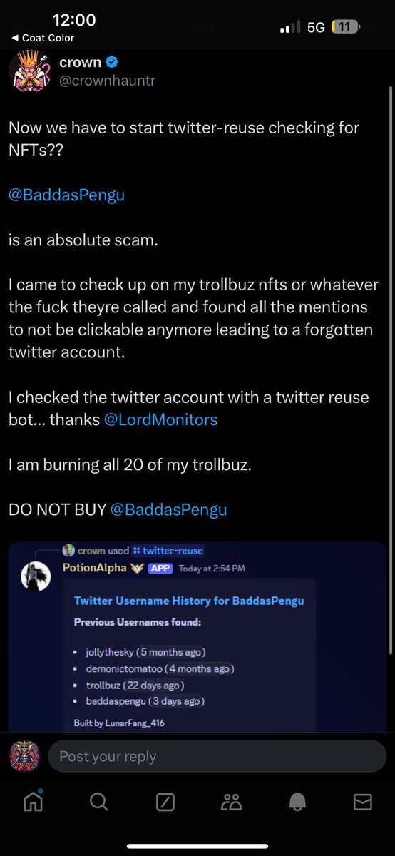 donsalpha's tweet photo. @realbullishisti @BaddasPengu Yeah I spent like half a sol on 20 trollbuz. I’m pissed https://t.co/aC9Fh7ao2t