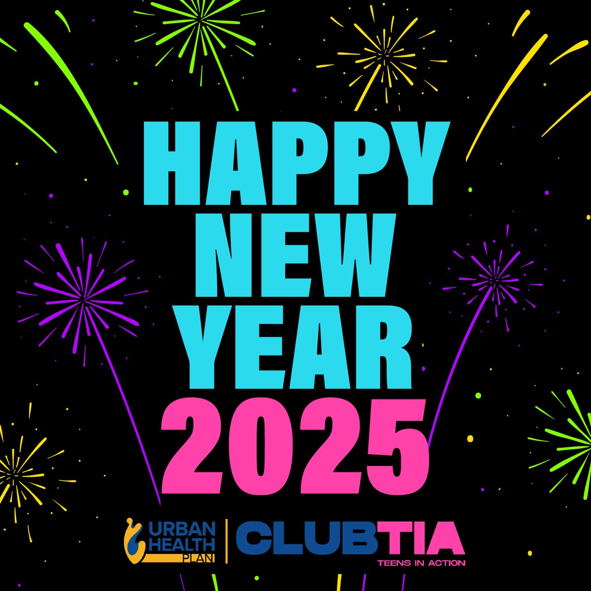 UHPClubTIA's tweet photo. Bye, 2024 👋—hello, 2025! 🎉 New year, endless &amp; new possibilities! ✨
Here’s to crushing goals, creating memories, and living our best lives in 2025! 
🌟#ClubTIA #TeensInAction #UHP4HealthierLives https://t.co/PblG0xSPBz