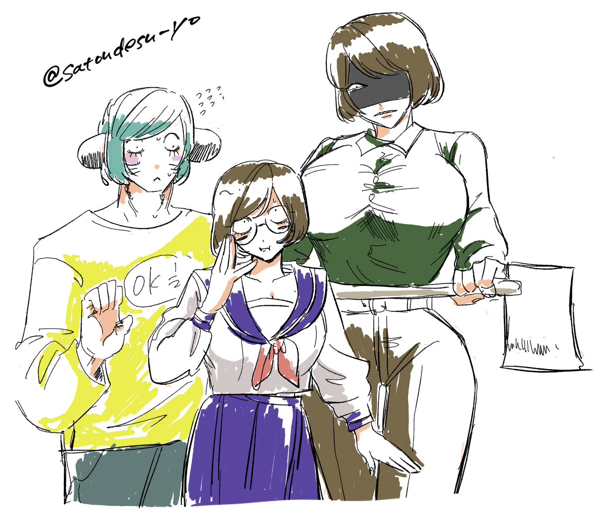 satoudesu_yo's tweet photo. 描き初め絵チャ🐍👀ありがとうございました〜！まだまだいっぱい描くぞ〜！
 #ラン女レン https://t.co/N6osLAvO6W