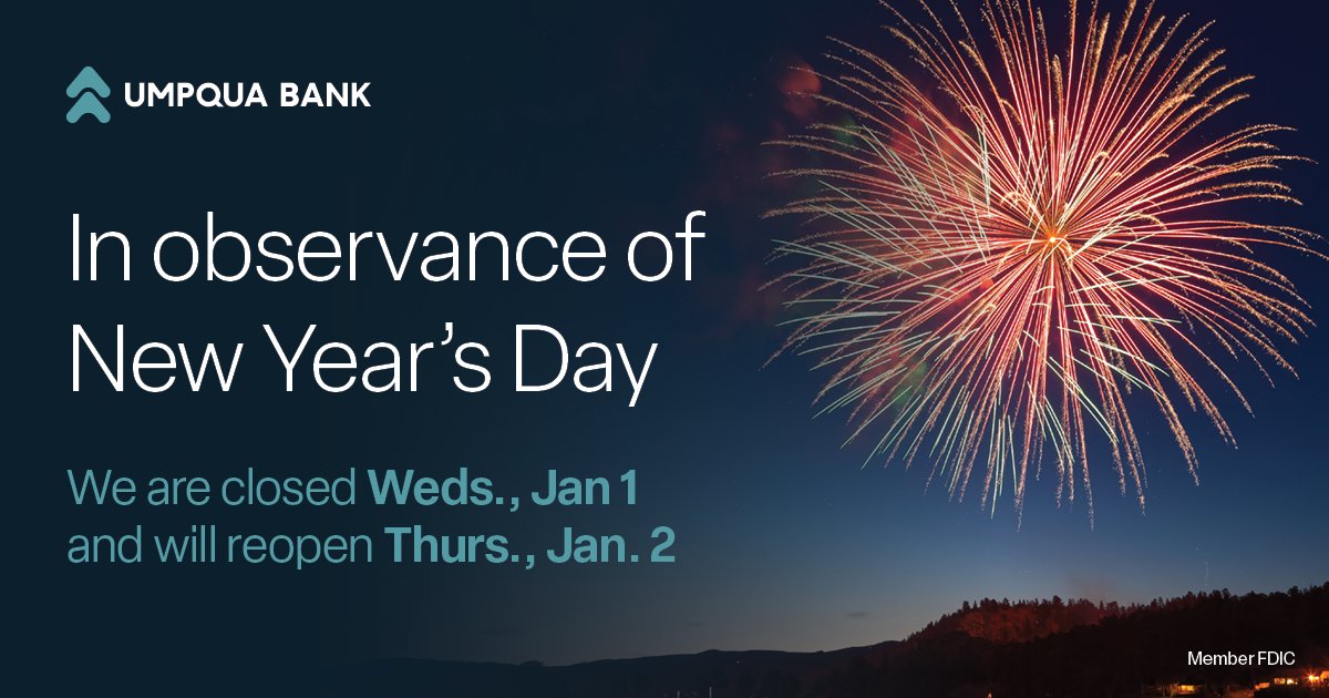 In observance of New Year's Day, we are closed on January 1st. We will reopen on Thursday, January 2nd.