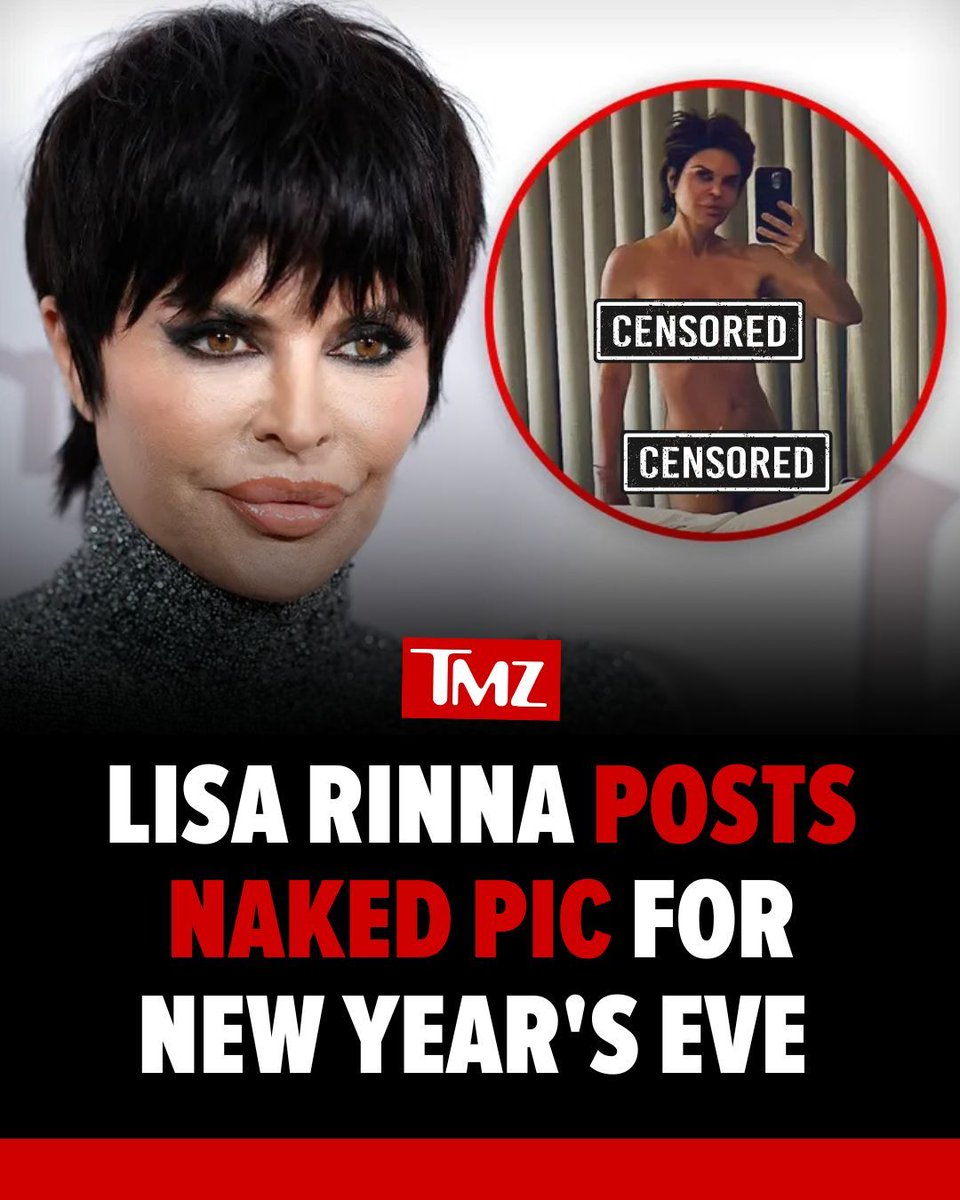 TMZ's tweet photo. Lisa Rinna's entering 2025 the same way she came into the world ... totally naked -- and, she's posting pictures for all her fans to see! 

See more ➡️ https://t.co/J0hqJFyNQl https://t.co/iTAC5Rhn9U