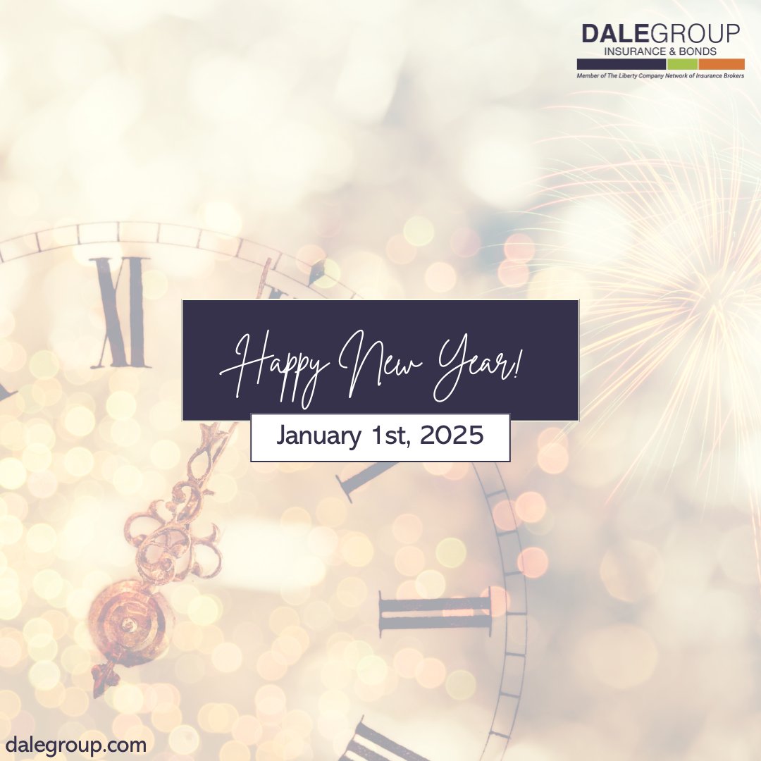 As we step into the New Year, Dale Group reflects on the partnerships and progress that made 2024 memorable. Here’s to continuing to build success, protect what matters, and bring peace of mind to those we serve.

#LibertyPartner #DaleGroup #NewYear2025 #FreshStart