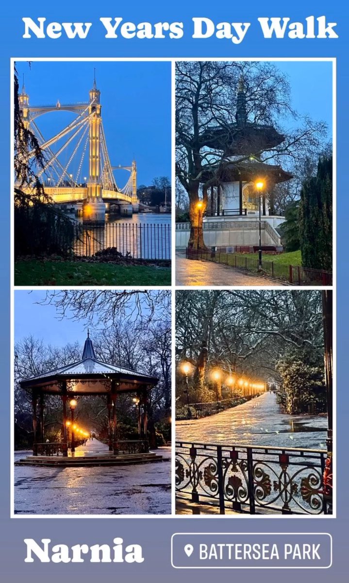 Gorgeous long New Year’s Day walk in my own pocket of #Narnia on my doorstep!

 #Battersea #BatterseaPark #Wandsworth #HappyNewYear2025