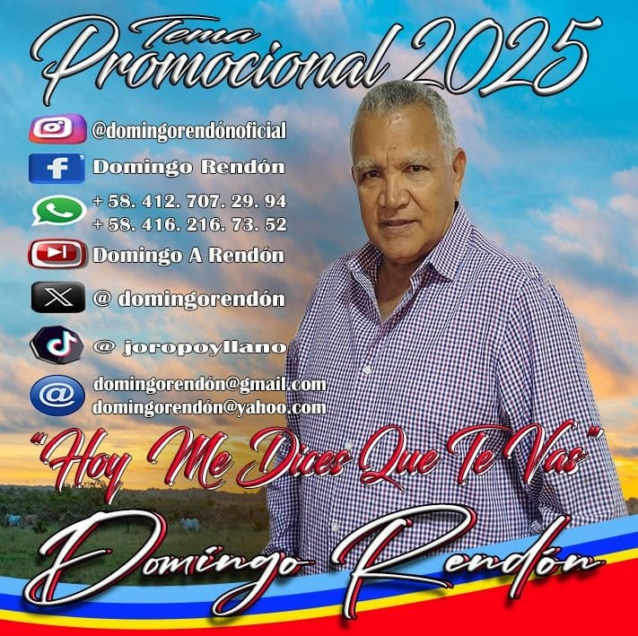 domingorendon's tweet photo. A partir del lunes 6 de enero, gran lanzamiento del Tema "Hoy Me Dices Que Te Vas" pendientes. https://t.co/tLnI8TSBnR