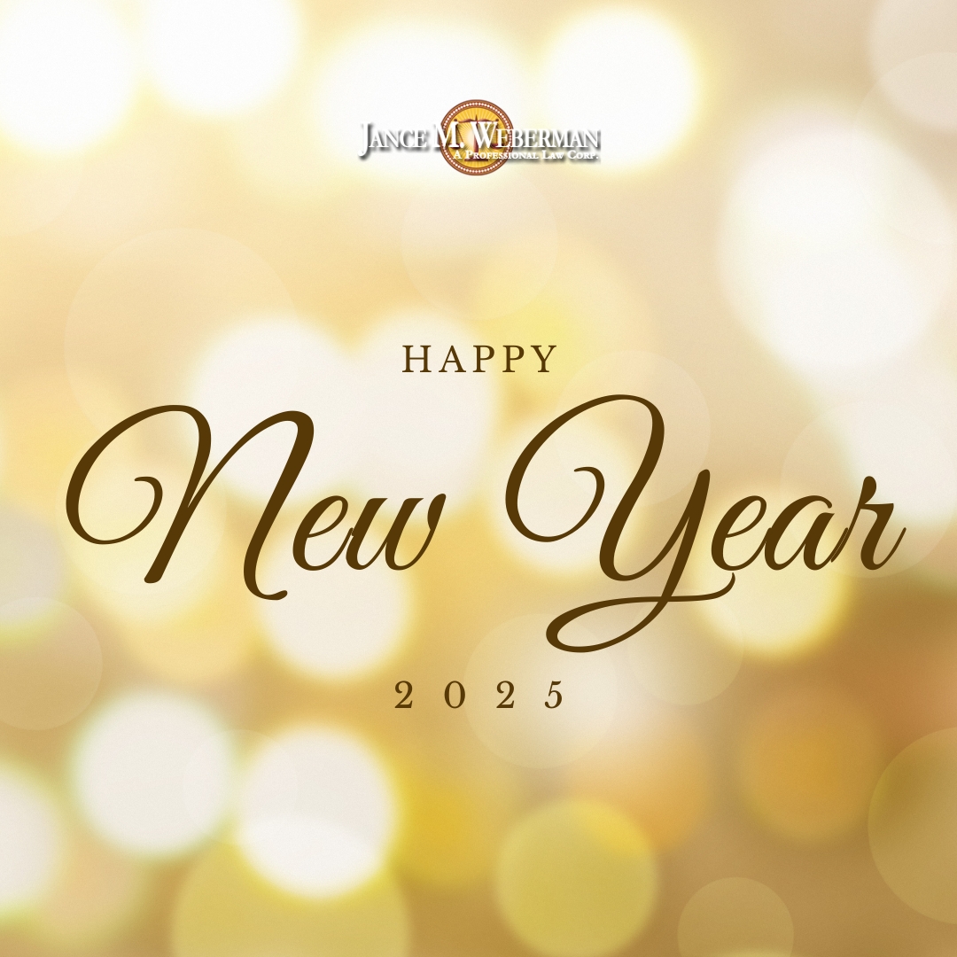 ✨Cheers to health, happiness, and prosperity in the New Year!

📞(213) 386-9100
👉janceweberman.com/contact/ 

#lawyer #law #attorney #legal #lawfirm #justice #personalinjury #advocate #litigation #lawyering #abogados #police #LA #NewYear #2025