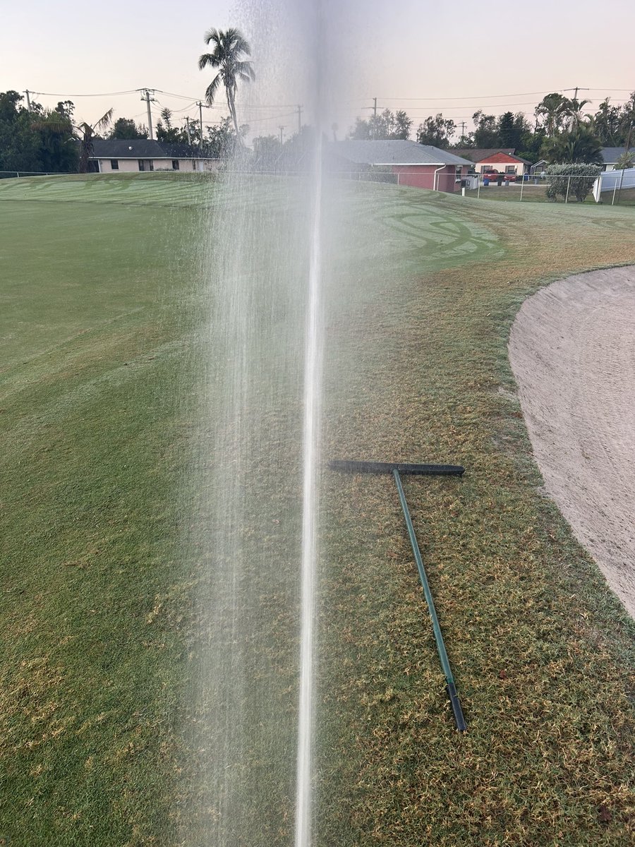 When your irrigation system has some years on it you have to constantly be checking slope heads on a daily basis or you can get in trouble fast this time of year. I make it my morning routine everyday!