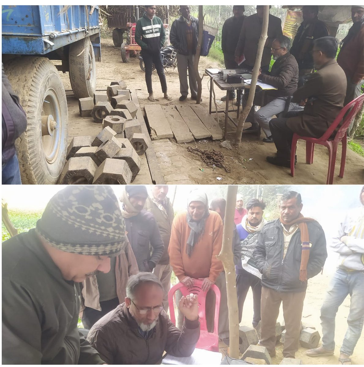 आज दि.01.01.25 को रोजगांव मिल, फैजाबाद समिति के पिलखांवा ब क्रय केंद्र का औचक निरीक्षण उप गन्ना आयुक्त अयोध्या महोदय के साथ किया। तौल कांटा जांच में शुद्ध मिला। उपस्थित किसान तौल कार्य से सन्तुष्ट मिले।