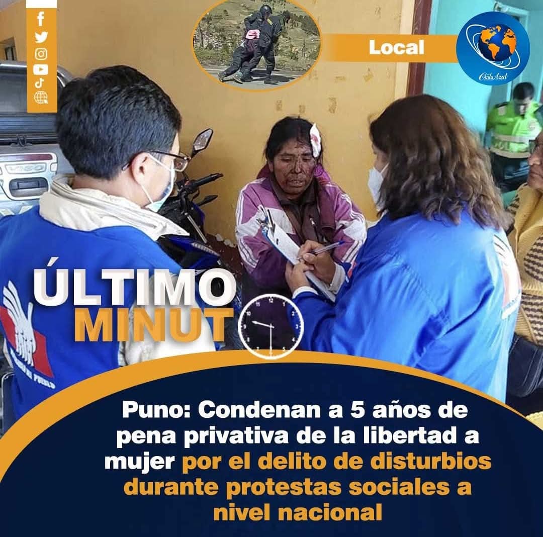 BGomezrojas's tweet photo. Dictadura de #DinaBoluarte en #Perú continúa arremetiendo contra la población.
A FERMINA PANDIA, PNPs LA #MASACRARON, #ENSANGRENTARON y #JUECES LA #CONDENARON A CINCO AÑOS DE PRISIÓN. https://t.co/Vc84Y6mBmB