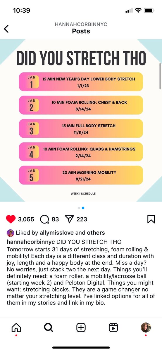 jodidanziger's tweet image. Any of my #peleton peeps wanna do this Hannah Corbin stretch challenge? 

I did day one. 

Definitely need it.