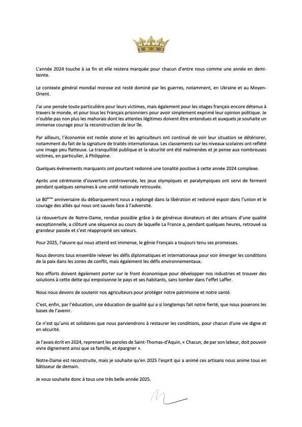 JPCarpentierUE's tweet image. Pour 2025, l'œuvre qui nous attend est immense, le #génie #Français a toujours tenu ses promesses.
Ce n’est qu’unis et solidaires que nous parviendrons à restaurer les conditions, pour chacun d'une vie digne et en sécurité.
Je vous souhaite donc à tous une très belle #année 2025.