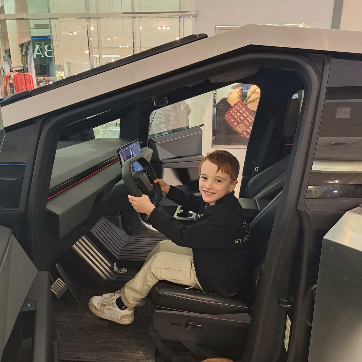 Spent the last 2 weeks in Canada and we managed to do all sorts of activities and my sons biggest highlight was sitting in a a #Cybertruck.  <a href="/elonmusk/">Elon Musk</a> when will they be legal in the UK he wants me to get one ?