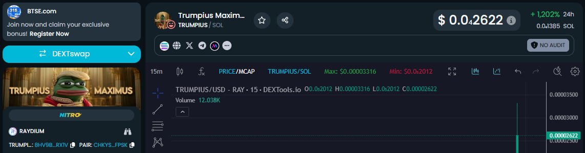 TRUMPIUS_Solana's tweet photo. DEXTOOL UPDATED ✔️
SOL TRENDING COMMING 🟢

https://t.co/2f6oWfGqwz https://t.co/YtS99rI4HU