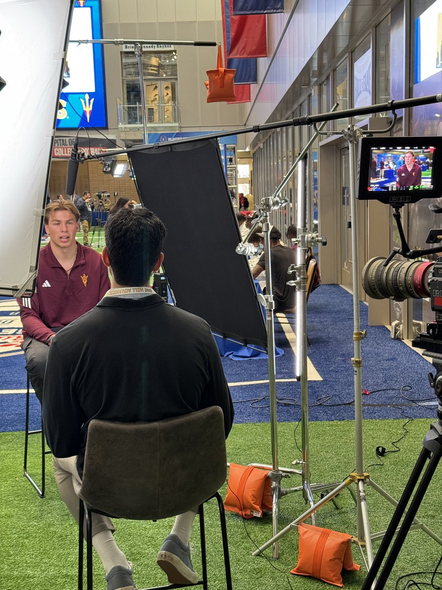Had the opportunity to conduct some interviews with the <a href="/ASUFootball/">Sun Devil Football</a> squad ahead of the <a href="/CFAPeachBowl/">Chick-fil-A Peach Bowl</a>! #ForksUp