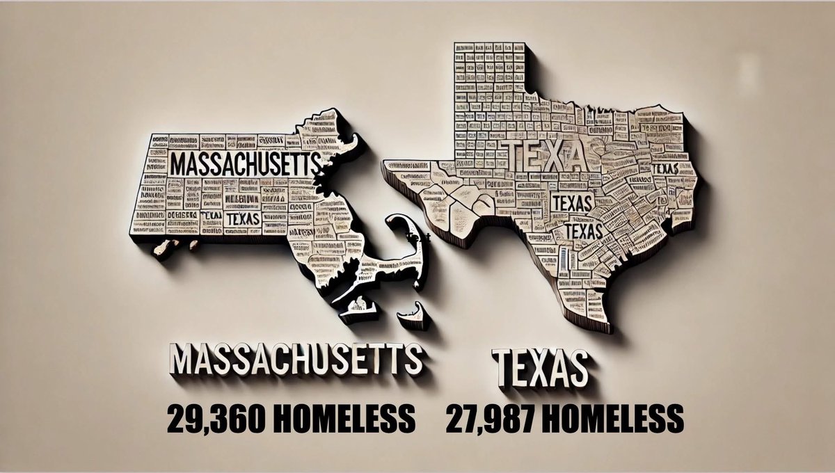Overall population of MA: 7 million
Overall population of TX: 31 million