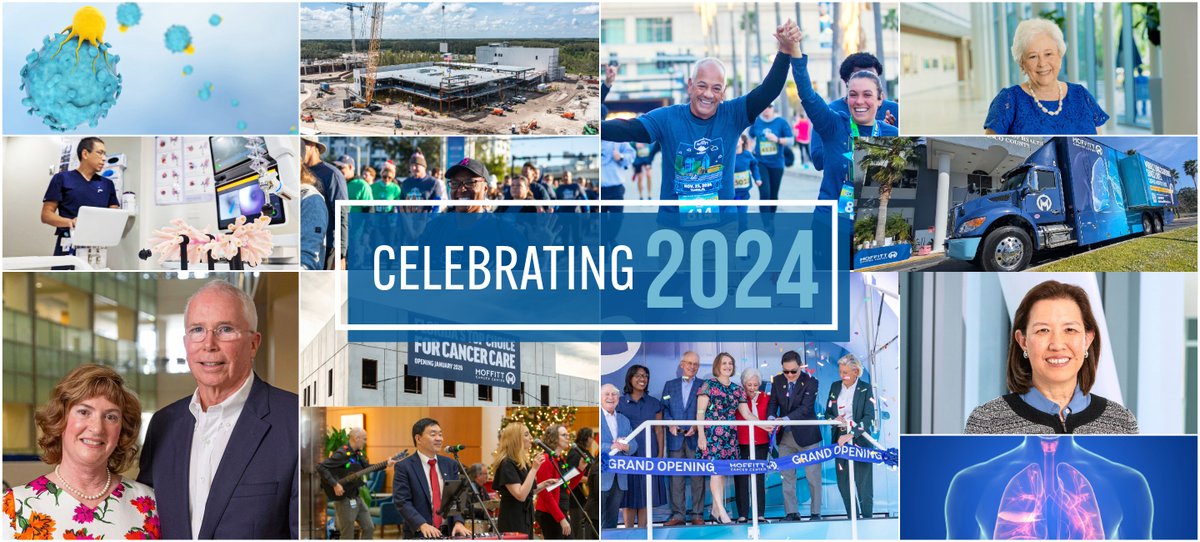 As we welcome 2025, we are celebrating the unforgettable Moffitt moments of 2024, from research breakthroughs to patient care milestones. 💙

Read more: bit.ly/3ZJDAa9

Wishing you a happy New Year! 🎉