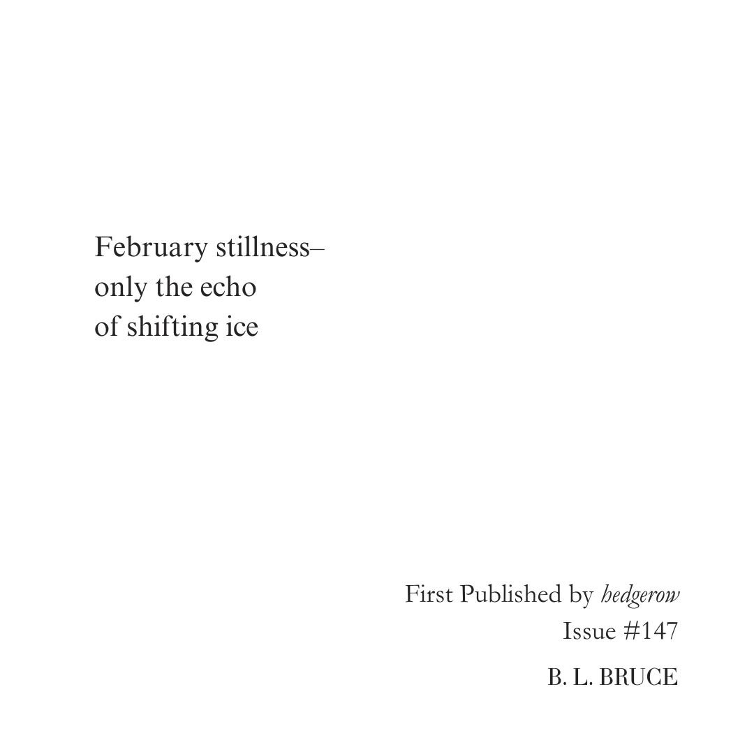 New #haiku in issue 147 of hedgerow. Special thanks to editor Caroline Skanne for the selection! <a href="/hedgerowpoems/">hedgerow</a> <a href="/CarolineSkanne/">caroline skanne</a>