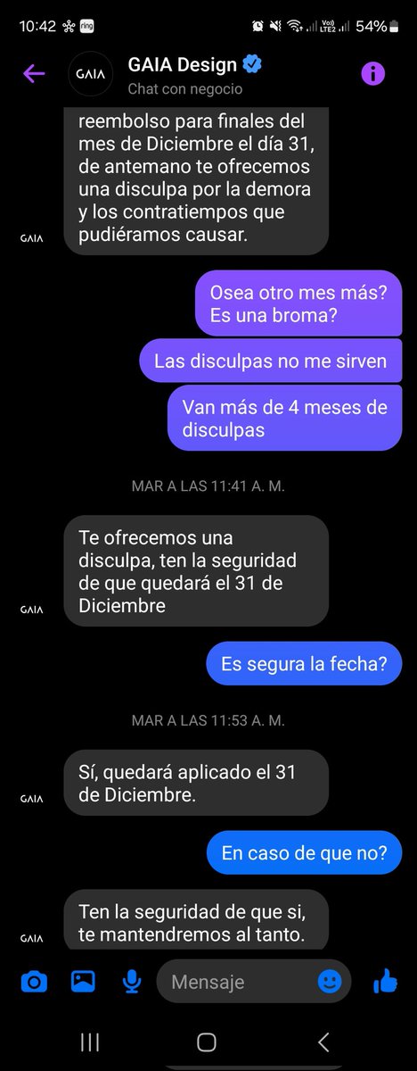 fito1007's tweet photo. @gaiadesignmx Y mi perro dinero??? Quedaron que el día 31 de diciembre quedaba la devolución? @Profeco viendo tanta gente estafada no pueden hacer algo contra la mierda de "empresa"? https://t.co/hveU07ljBH