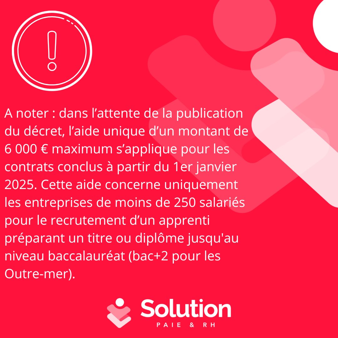 SolutionPaieRH's tweet photo. 📌🗞 [ACTUS SOCIAL] - L'aide exceptionnelle à l'apprentissage prolongée mais réduite en 2025

🎯 Vous souhaitez plus d’informations sur le sujet ? Alors, contactez-nous !
 
💻 https://t.co/DYF2wSHSVt
🚀 #AvecVous #AuQuotidien https://t.co/nDKl8Lci1u