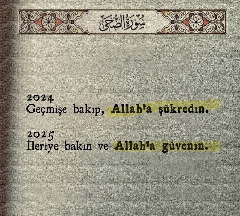 "Allah'a güven..."