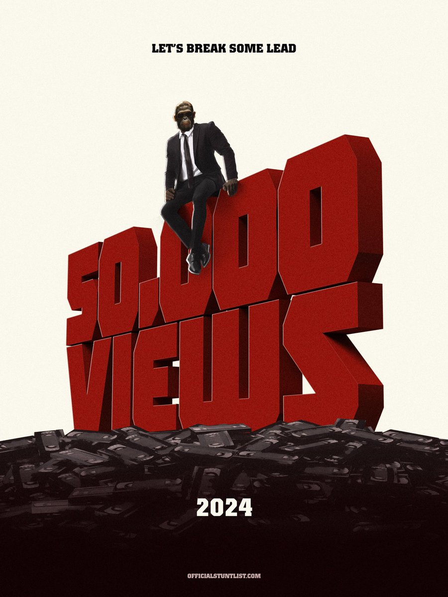 50,000 VIEWS!!!

Today’s a very special day for us <a href="/TheStuntList/">The Stunt List</a> &amp; it’s all because of your love &amp; support. Our website showcase audience surpassed 50k views in 2024!!! That’s an 84% growth from last year’s 27k! That’s mindblowin! More factoids below, but THANK YOU INFINITELY⚡️