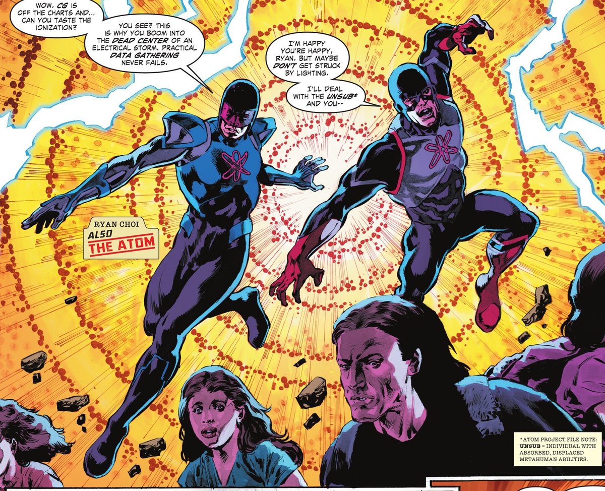 twoheadednerd's tweet image. Someone...ANYONE at @DCOfficial... These are truly two of the most ABYSMALLY bad costumes I&apos;ve seen in recent memory and I&apos;m BEGGING you to change them. Ray&apos;s original design, and Ryan&apos;s modernized take on it, were both perfectly fine. #TheAtomProject