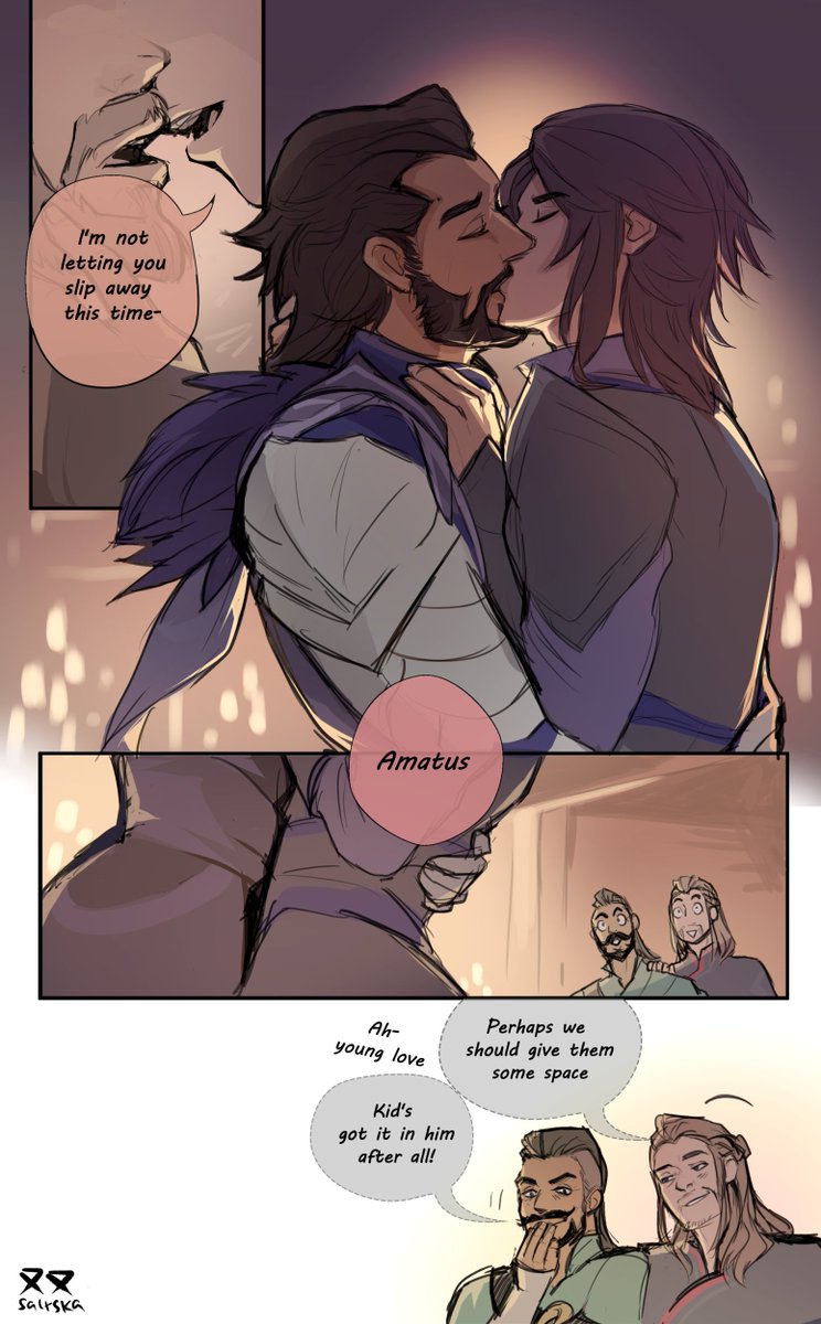 "Amatus"

Kicking off the new year with a little comic where i just needed to draw Rook Mercar say amatus. One sketch didn't seem enough to convey the slowburn journey my rook went through so-

#DragonAgeTheVeilguard #rookanis #veilguardspoilers #lucanisdellamorte #dragonage #art