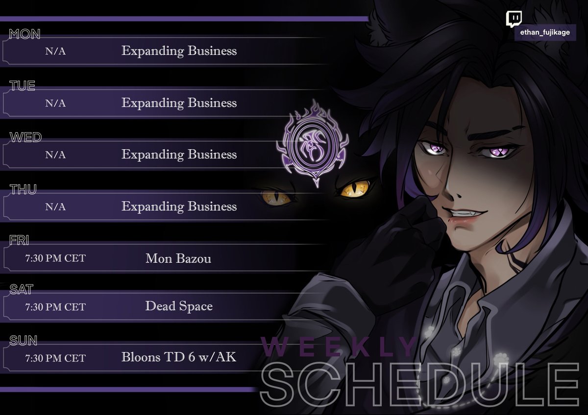 EthanFujikage's tweet photo. This Friday is the first stream of the year, we'll start it of a bit more relaxed and work forwards from there! Once again Happy New Year everyone!
#streamer #vtuber #twitchstreamer #FirstStreamOfTheYear https://t.co/Gl9XTGs6E4