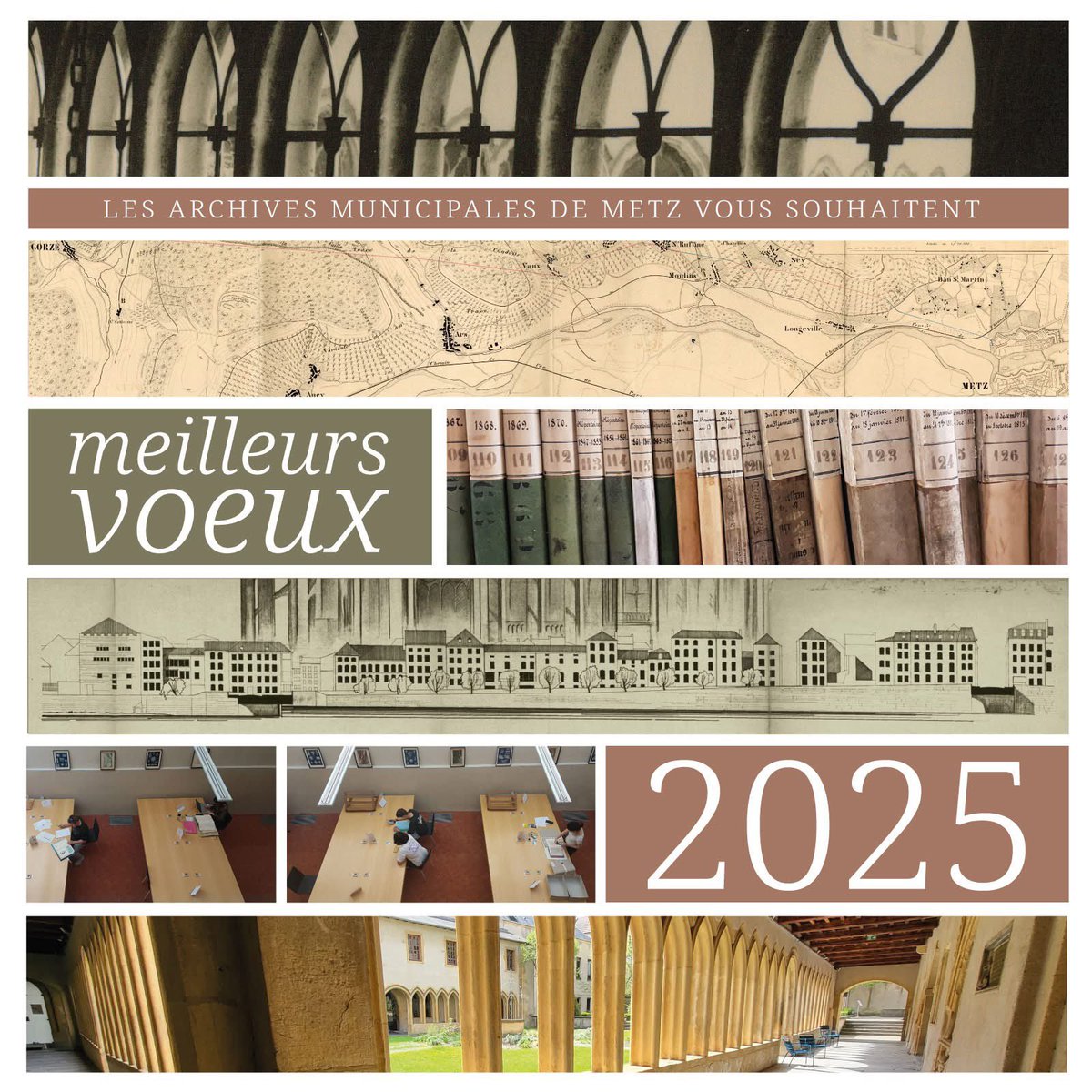 🌿Toute l'équipe des Archives de Metz vous souhaite une belle nouvelle année 2025 🕊️🌿