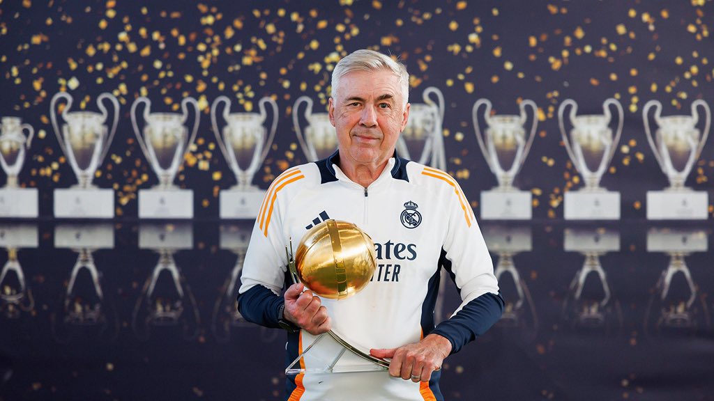 👔 ¡Carlo Ancelotti, Premio Globe Soccer al mejor entrenador de 2024!
👔 Carlo Ancelotti, Globe Soccer Award for the best coach of 2024!