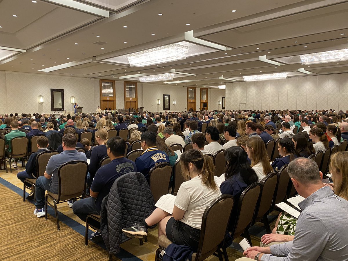 DomMirandaTV's tweet photo. Notre Dame alumni and fans come together for Mass down in New Orleans. The room is jam packed.

“This is what we do in the wake of tragedy—come together in prayer.”

@WTHRcom https://t.co/b7YbJwthvk
