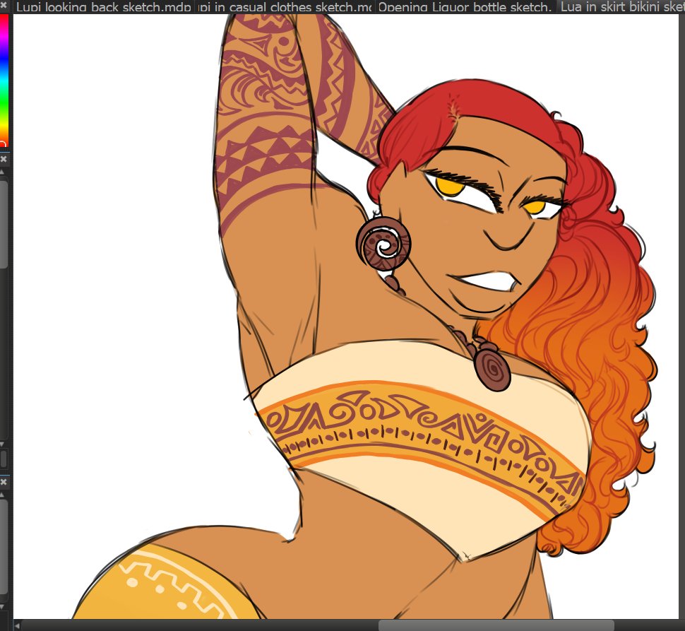 LuaPuhiana's tweet photo. Just drawing ma girls https://t.co/yJgY2c36li