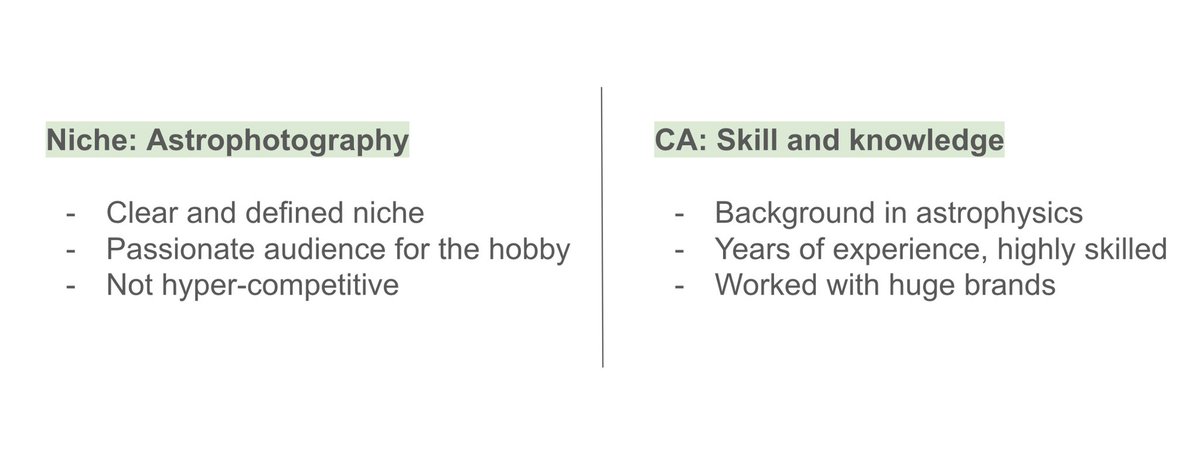 PaddyG96's tweet image. We always want these to be clear with channels we work with. 

Take a look at Ian’s below. 

Lot of small channels are in vague and broad niches (gaming, entertainment) and have no unique competitive advantage.