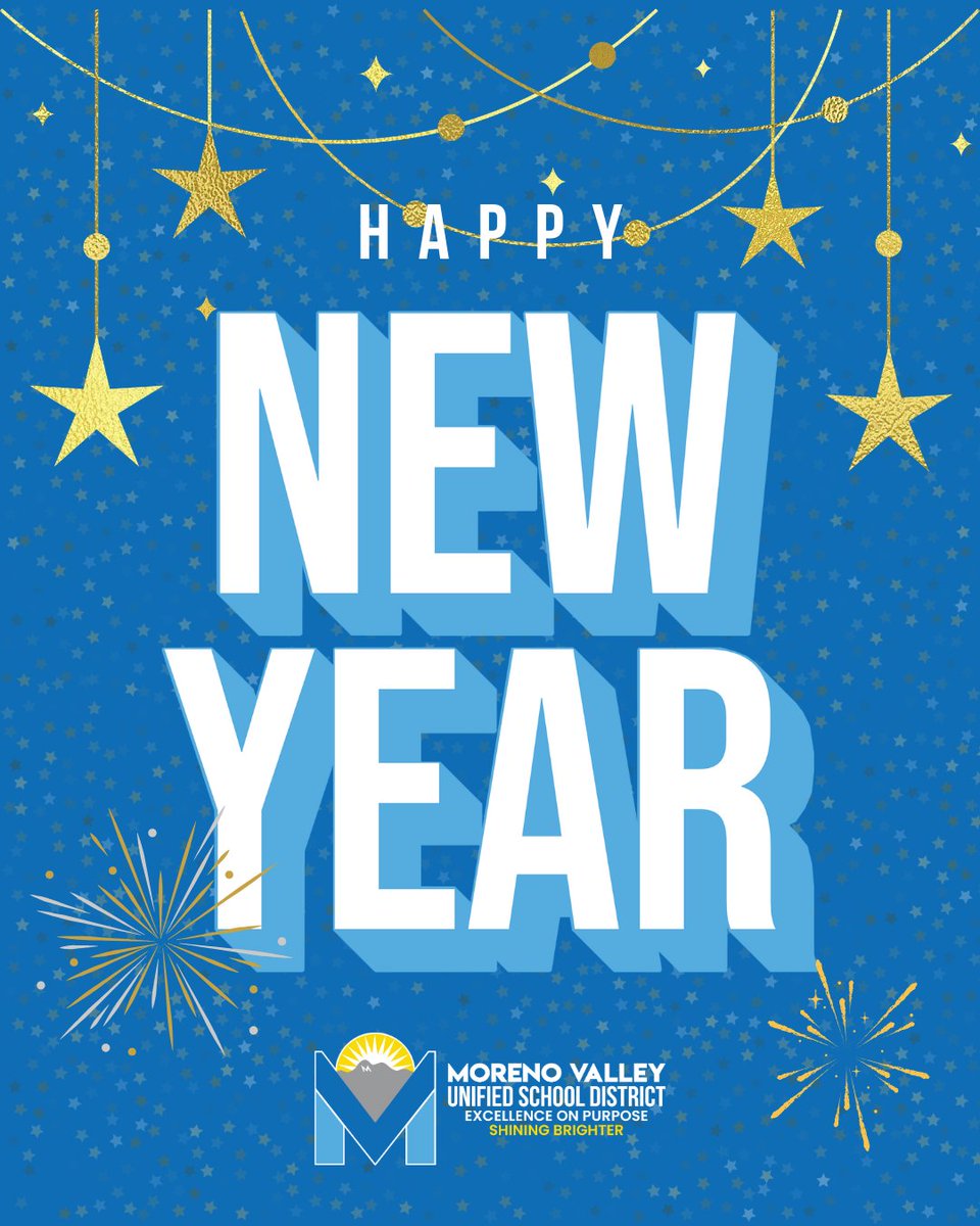 🎉 Happy New Year, MVUSD! 🎉

Thank you to our staff, students, and community for helping us stay Future Ready. Let’s learn, grow, and succeed together in 2025!
#mvusdfutureready #morenovalley