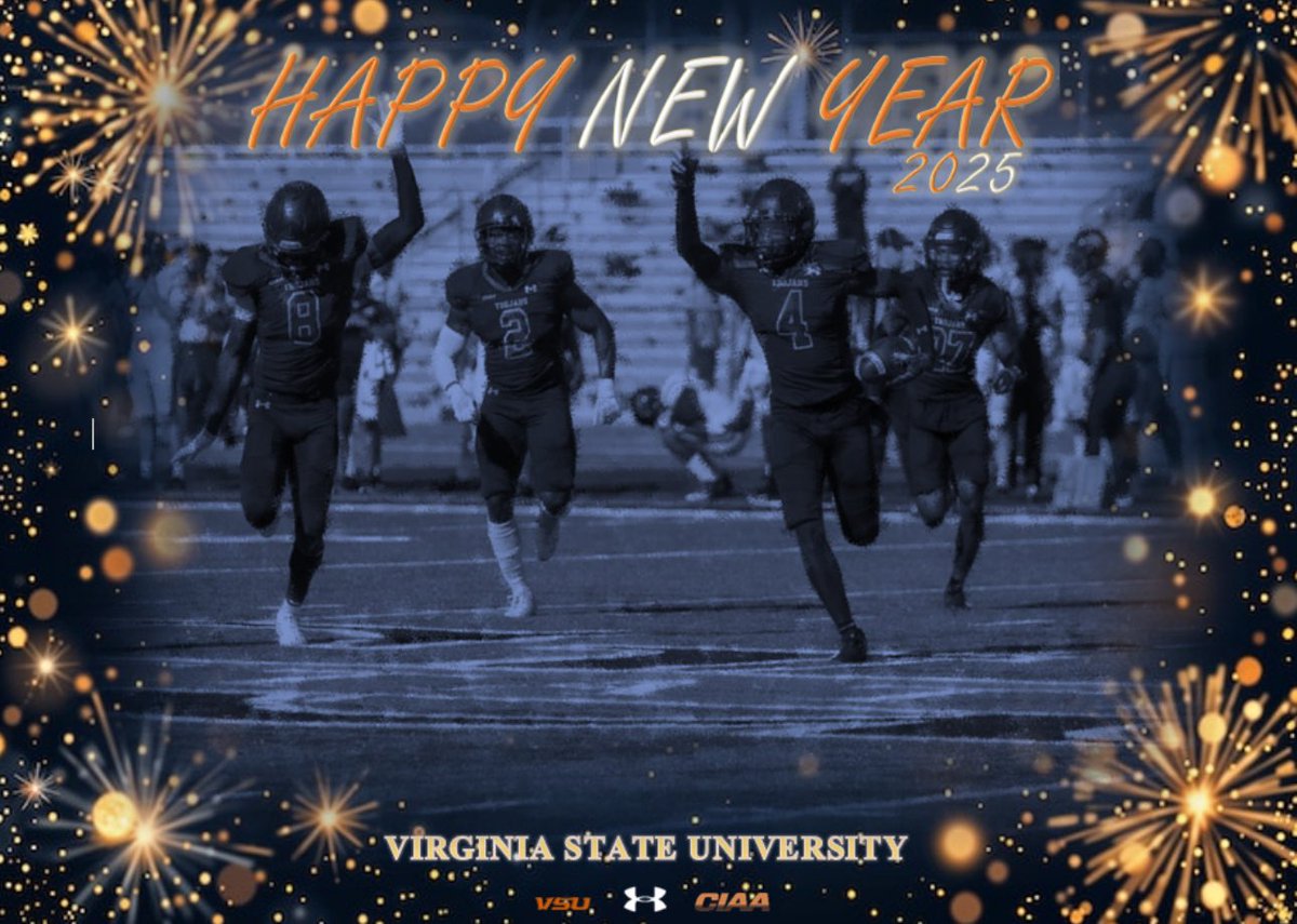 Happy New Year from Virginia State University Football🎉May 2025 be the year of champions!! #youvsyou #getit #bigstate #2025