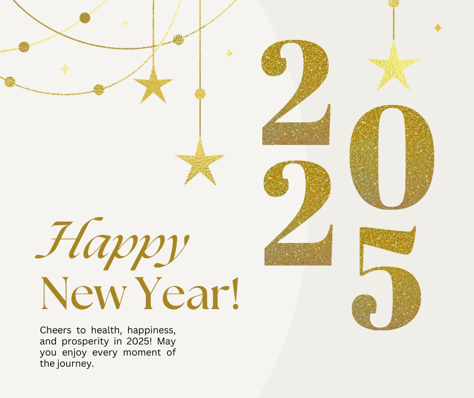 Happy New Year! This is your chance to reset, refocus, and reach for the stars. Wishing you a year full of hope, inspiration, and accomplishments.