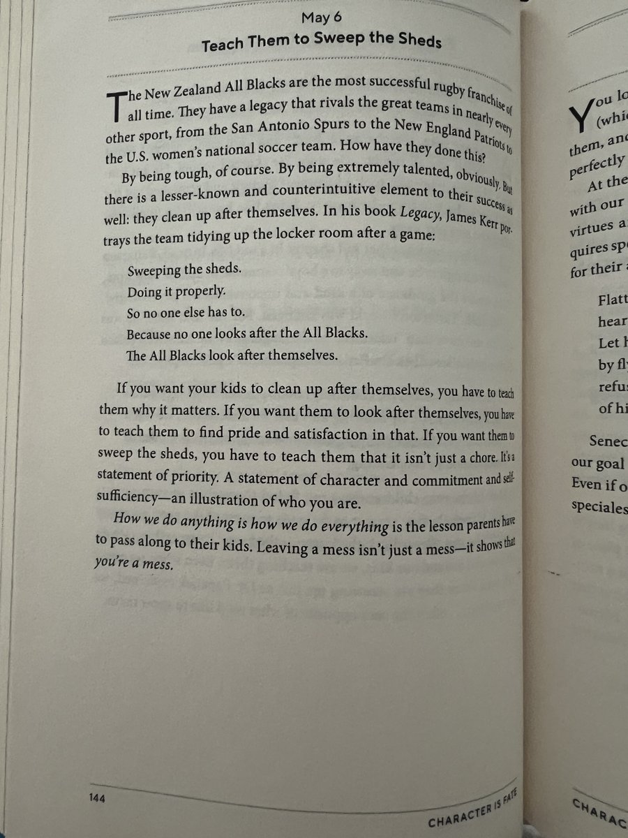 How we do anything is how we do everything. 

<a href="/RyanHoliday/">Ryan Holiday</a> <a href="/AllBlacks/">All Blacks</a> #parenting #kids