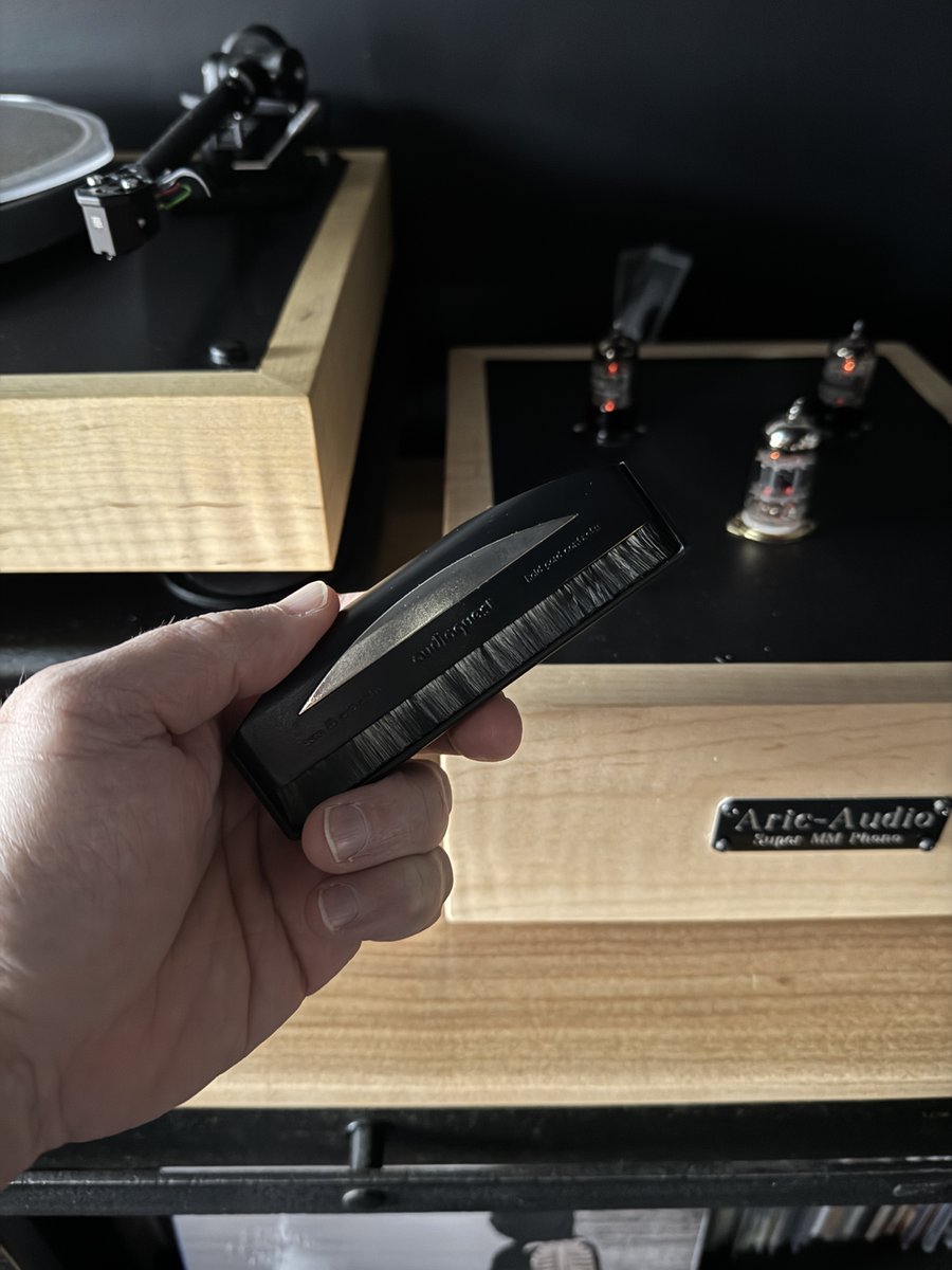 A dusty stylus can ruin your sound and damage your records. A simple anti-static brush and regular cleaning keep your setup sounding pristine. 🎵✨ What’s your favorite cleaning routine? #VinylCare #VinylCommunity