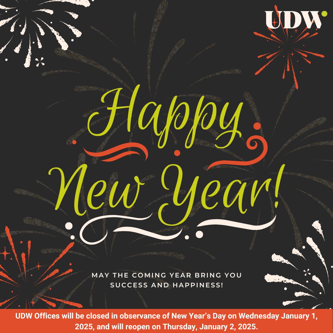 Happy New Year from UDW! We’re looking forward to seeing everything 2025 has in store!