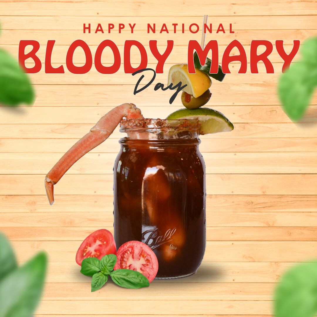 angrycrabshack's tweet photo. 🍅🔥 Start the year off with bold flavor! Celebrate National Bloody Mary Day on January 1st with the perfect blend of spice and refreshment at Angry Crab Shack. Cheers to kicking off 2025 in style! 🥂 

#NationalBloodyMaryDay #SpiceItUp #AngryCrabShack https://t.co/C5YhUZ4vcu