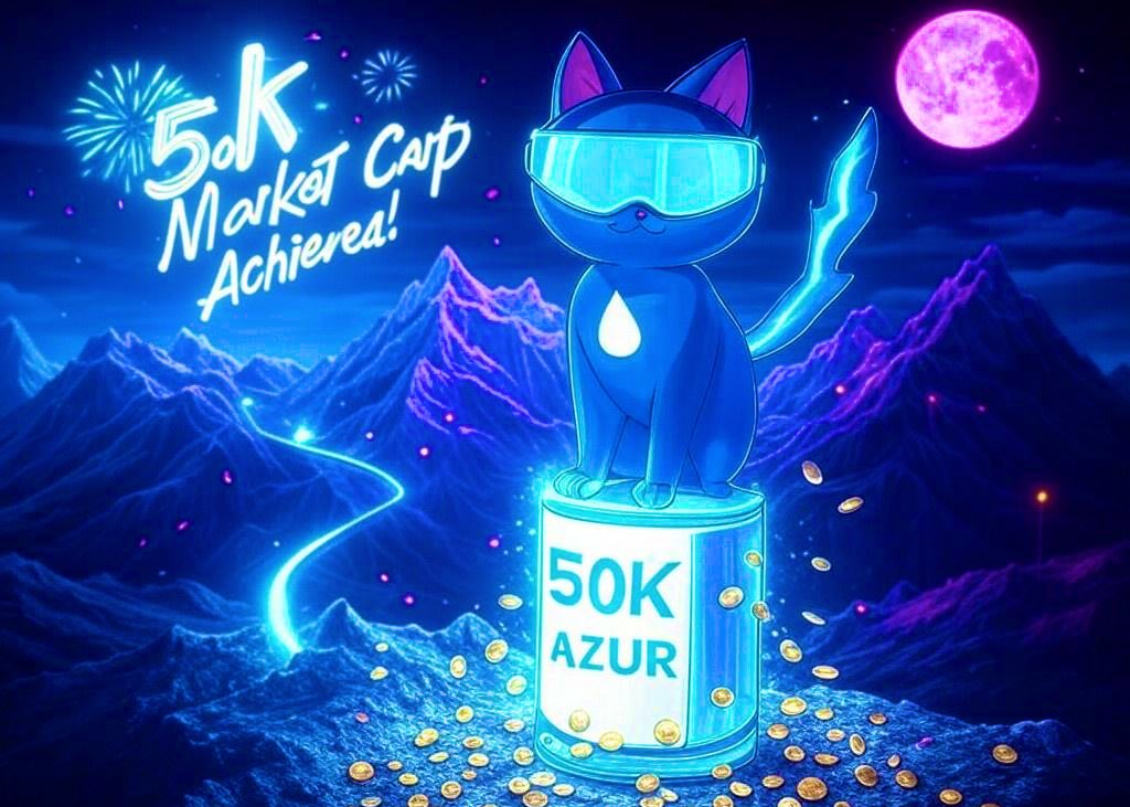 azurcryptus's tweet photo. We just hit $50,000 market cap, $AZUR fam! 🐾🔥

This is a massive milestone, and it’s only the beginning. 🚀💎

Thank you to everyone who’s believed in the vision and joined the movement. Together, we’re making history—next stop, the moon!

#AZUR #AZURMilestone #50KStrong #SUI https://t.co/D3lmmjJtIA