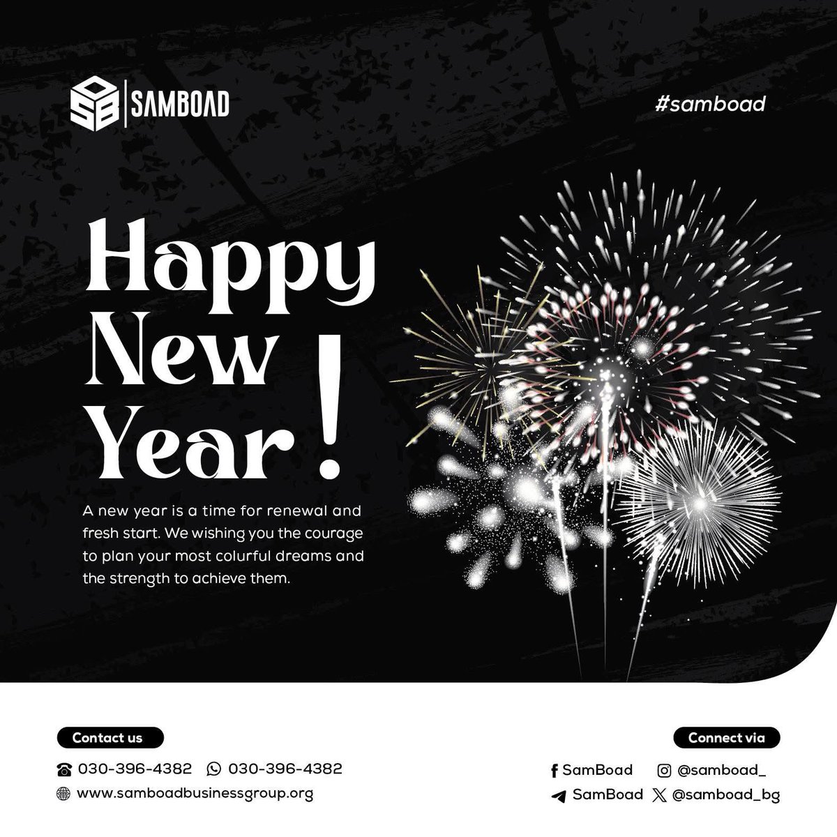 samboad_'s tweet photo. 2024 has been nothing short of extraordinary! From groundbreaking innovations, ideas to heartfelt collaborations, this year was filled with achievements that made we at SamBoad proud. 

#samboad 
#happynewyear2025
#freedomstreetconcert
#NewYear https://t.co/AwjsMEM0Gn