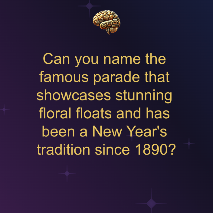 trivia_rush's tweet image. Which legendary festival features spectacular floral floats and sets the tone for the new year during its procession in California? #RoseParade #TriviaRush