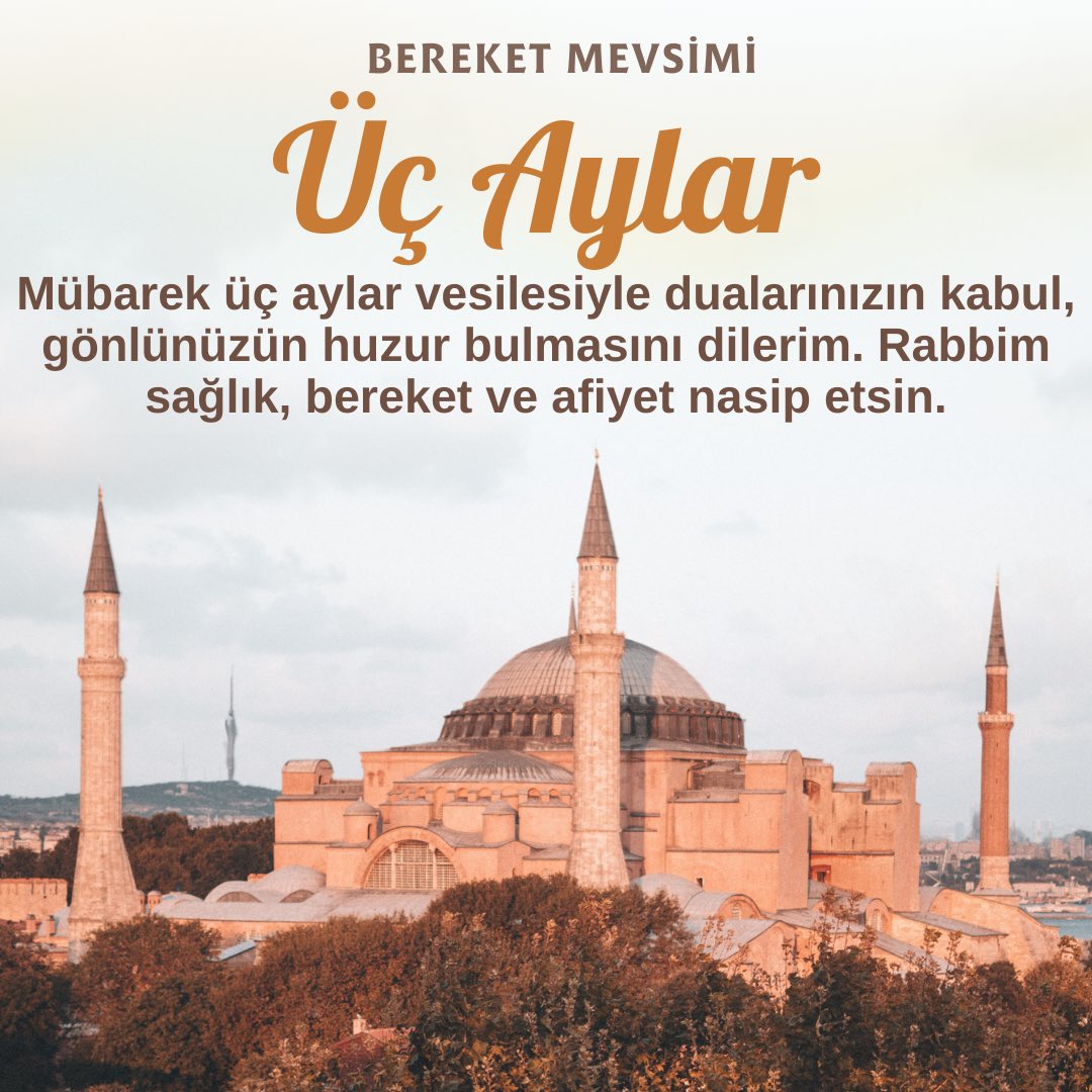 ozdemirsamet's tweet photo. Mübarek üç aylar vesilesiyle dualarınızın kabul, gönlünüzün huzur bulmasını dilerim. Rabbim sağlık, bereket ve afiyet nasip etsin. https://t.co/0rENESYoTV