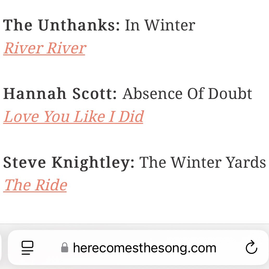 Happy New Year everyone! 🥂
Chuffed to switch on social media to find that “Absence Of Doubt” has been nominated for <a href="/Fatea_Magazine/">Fatea</a>’s Album Of The Year award as well as being in the top 30 2024 albums on <a href="/HCTSong/">Here Comes The Song</a>. In great company too!
Bring on 2025 🎶😊