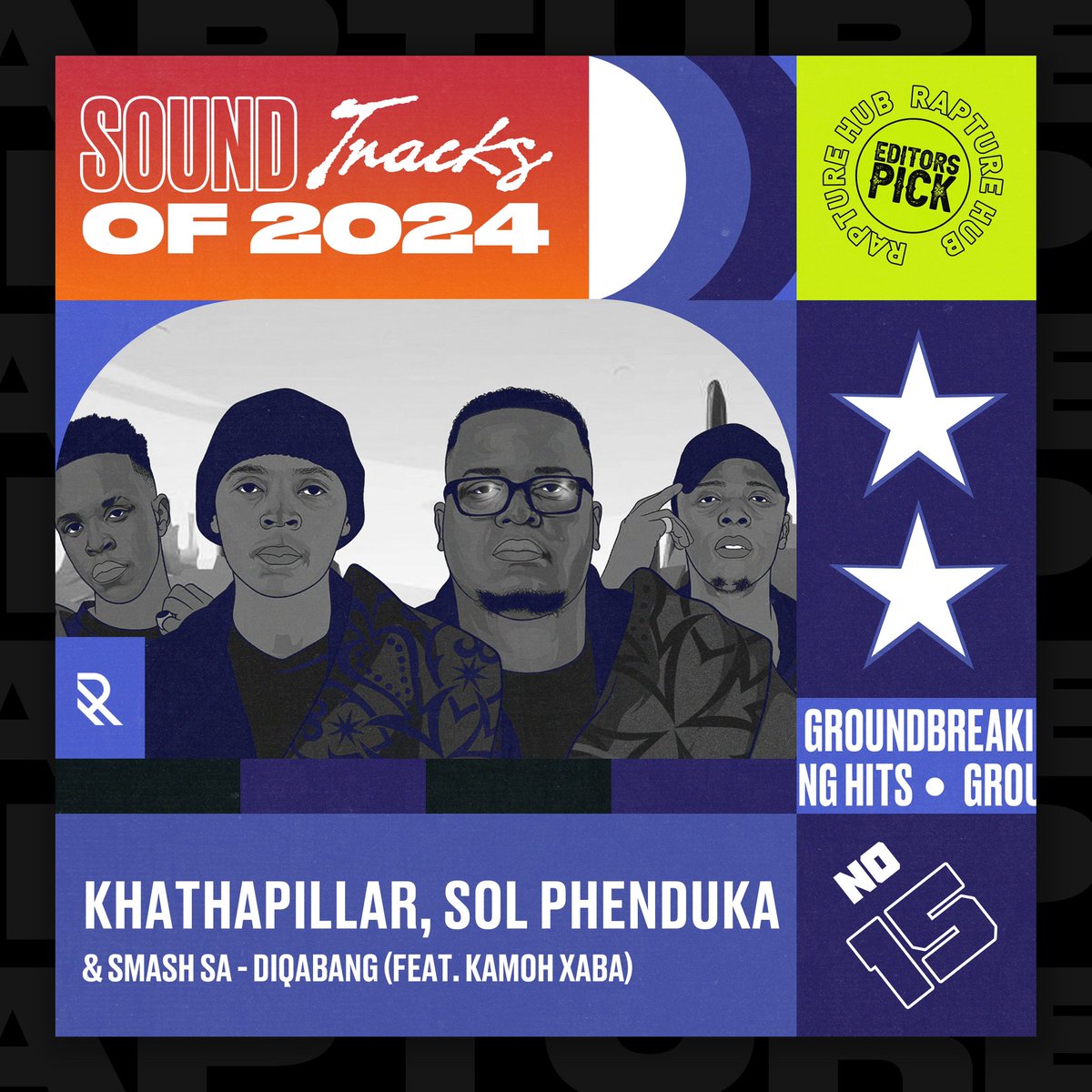 nuewav's tweet image. 🎵✨ Top Songs of 2024: South Africa 

15. Khathapillar, Sol Phenduka &amp;amp; Smash SA - Diqabang (feat. Kamoh Xaba)

Tap the link in bio to explore the full Top 50 list!