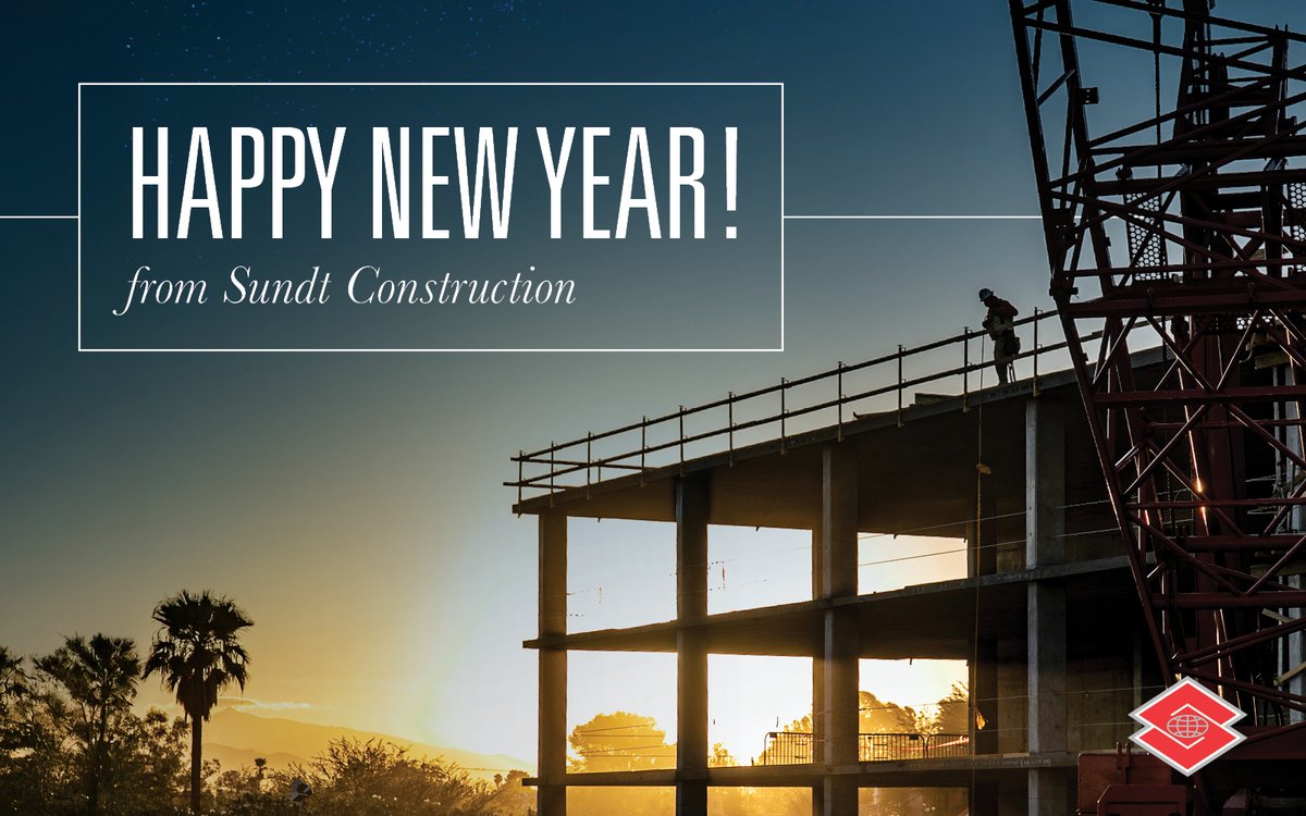 Sundt's tweet photo. Thank you for building with us in 2024. Here's to our valued partners and the projects we'll bring to life in 2025. Happy New Year from Sundt Construction! https://t.co/ShqTtVHeI7