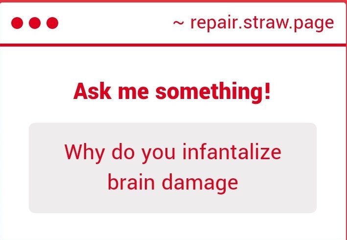 rep0mandown's tweet photo. You do realize it's age play porn right? Like I do find accurate brain damage and lobotomies fun ideas for stories and hot but the emphasis placed on being childlike was bc I think it's stupid hot forcing a grown man to act like a kid. https://t.co/Xvc9ehg0k3