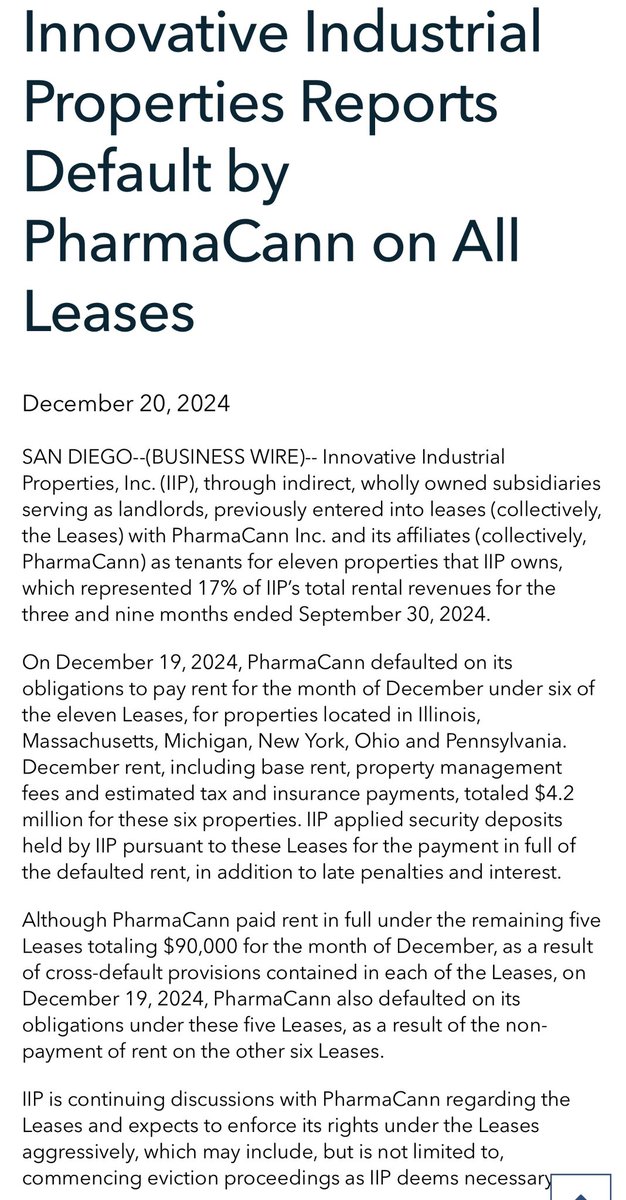 AnHellAB's tweet photo. #REIT #IIPR #Default https://t.co/QwYrxeP2Ef