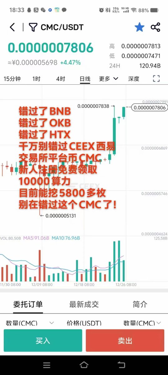 asdf1235958's tweet photo. 0撸挖平台币
全球排名第 59家加密货币交易所 CEEX
俗称【西易交易所]推出
新用户注册送10000 永久算力，每天挖 7000 左右币
随时变现，要来的速度
名额仅仅剩下2万左右先到先得
注册地址复制浏览器打开:
https://t.co/HlelaJKoCt
邀请码Gse3Kg
私信我进社群
注册好报后四位
加q：1509215441 https://t.co/pi5w8OAr8f